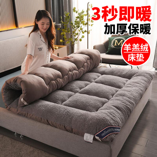 加厚保暖羊羔絨床墊床褥1.5m1.8米榻榻米單人雙人床褥子墊被2x2.2