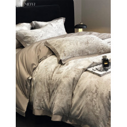 美式輕奢磨毛四件套純棉100S長絨棉全棉加厚被套復古秋冬床上用品