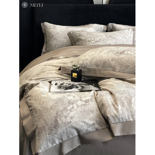 美式輕奢磨毛四件套純棉100S長絨棉全棉加厚被套復古秋冬床上用品