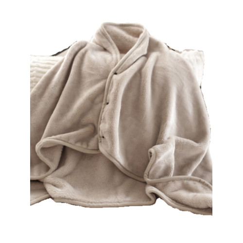 出口加厚加密珊瑚絨宿捨披肩毯小毛毯蓋腿帶釦子披風午睡沙發毯子