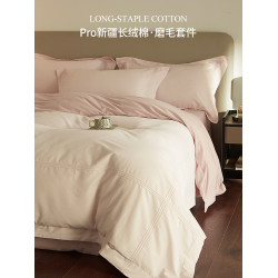 簡約風100Pro加厚磨毛全棉四件套純棉床上被套床單秋冬床品三件套