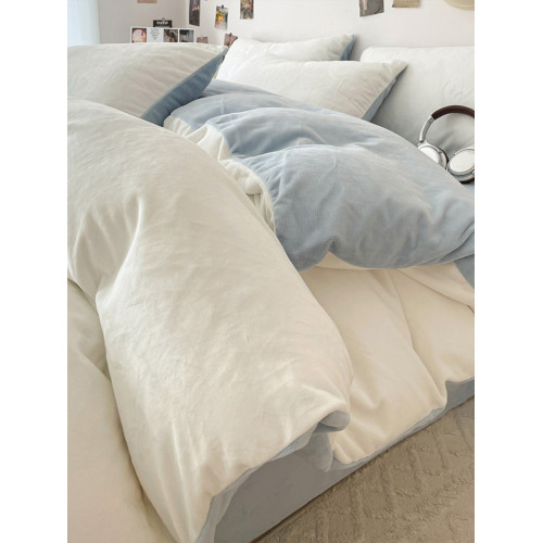 2026新款牛奶絨床上四件套冬季加厚珊瑚法蘭絨床品被套床單三件套