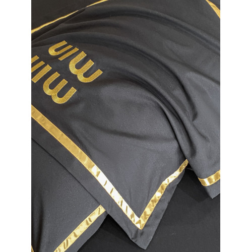 輕奢高級四件套非全棉純棉被套床單床包床罩床品男生純黑色