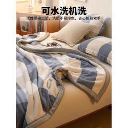 牛奶絨毛毯冬季沙發蓋毯辦公室午睡蓋腿披肩珊瑚小被子宿捨床上用