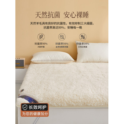 100%進口澳洲羊毛床墊軟墊冬季床褥子加厚單人冬天保暖羊羔絨墊子