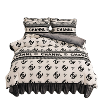 冬季加厚牛奶絨四件套防靜電珊瑚絨被套床單2025新款法蘭絨床上用