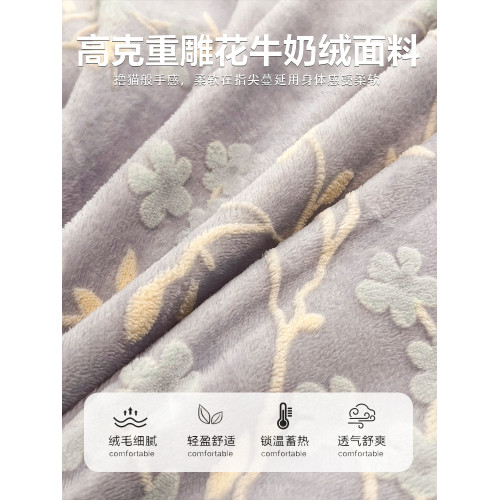 加厚保暖牛奶絨床上四件套雕花珊瑚絨2026新款床單被套三件套床包 加厚保暖牛奶絨床上四件套雕花珊瑚絨2026新款床單被套三件套床包