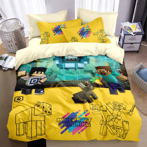 我的世界全棉四件套純棉被套床單兒童學生宿捨床上用品三件套床包