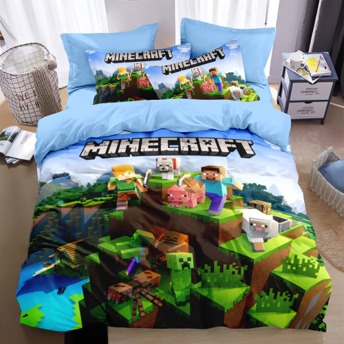 我的世界全棉四件套純棉被套床單兒童學生宿捨床上用品三件套床包