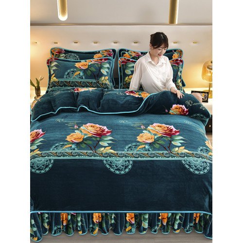 冬季牛奶絨四件套加厚雙面法蘭絨加絨床單被套珊瑚絨雙人床上用品