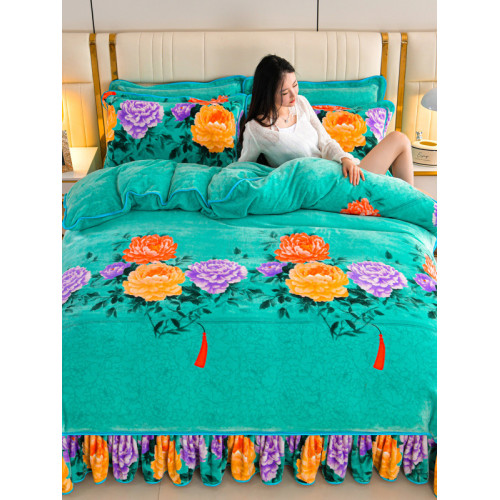 冬季牛奶絨四件套加厚雙面法蘭絨加絨床單被套珊瑚絨雙人床上用品