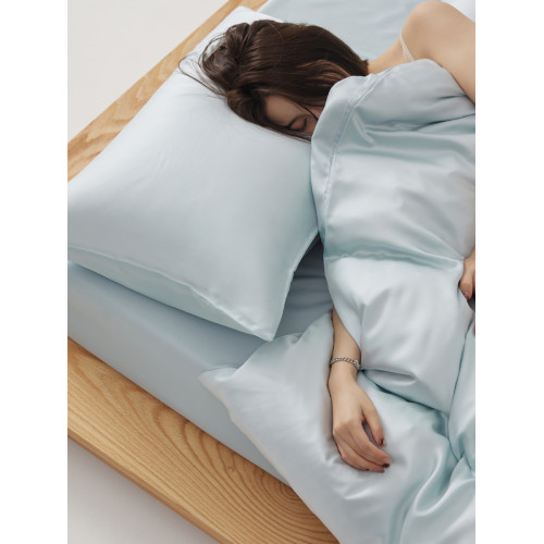 無印日式良品100支蘭精天絲四件套萊賽爾纖維純白色tencel三件套