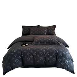 2026新款黑色四件套水洗棉磨毛床單被套床包款男士高級感床上用品