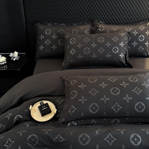 2026新款黑色四件套水洗棉磨毛床單被套床包款男士高級感床上用品