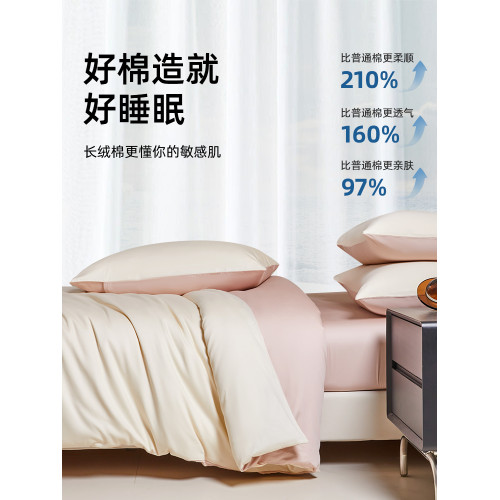 A類100支新疆長絨棉全棉防蟎四件套純棉床單笠被套床包床上用品三