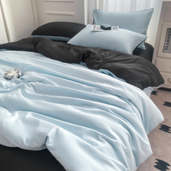 輕奢冰絲四件套純色涼感被套床單三件套四件套單人雙人床上用品