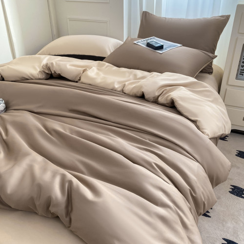 輕奢冰絲四件套純色涼感被套床單三件套四件套單人雙人床上用品 輕奢冰絲四件套純色涼感被套床單三件套四件套單人雙人床上用品