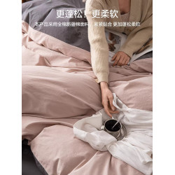 純棉四件套全棉床上用品2025新款純色床單被套被罩學生宿捨三件套