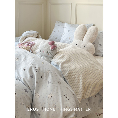 EROS自製︱貝殼貓貓四件套純棉全棉小清新少女心學生宿捨三件套