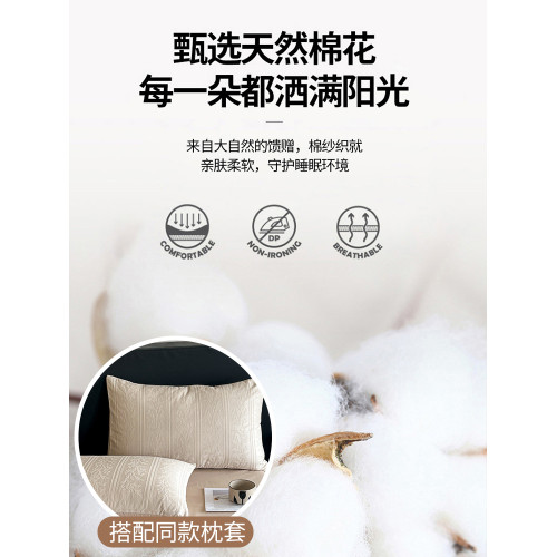 簡約高級感純棉四件套2025新款全棉提花被套罩床單三件套床上用品