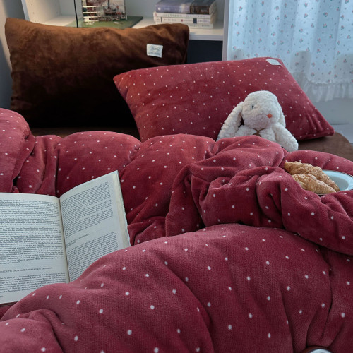 【花臉貓】雲朵fufu!秋冬少女心加厚牛奶絨保暖柔軟簡約四件套 【花臉貓】雲朵fufu!秋冬少女心加厚牛奶絨保暖柔軟簡約四件套