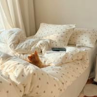 【花臉貓】甜心集！秋冬少女心蝴蝶結加厚親膚牛奶絨保暖四件套