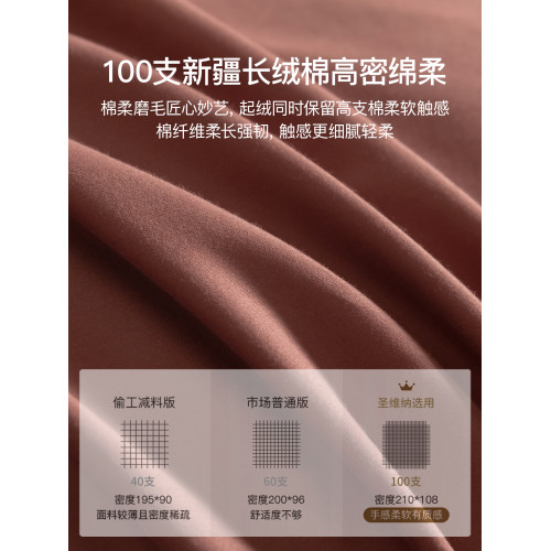 高級加厚100支純棉磨毛四件套2025新款秋冬床上全棉床單笠被套三4