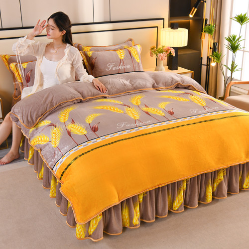 2025新款加厚牛奶絨被套四件套冬季雙面絨珊瑚絨保暖法蘭絨床裙款 2025新款加厚牛奶絨被套四件套冬季雙面絨珊瑚絨保暖法蘭絨床裙款