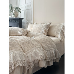 2025新款冬天法式加厚牛奶絨四件套雕花絨高級感床單加絨床上用品