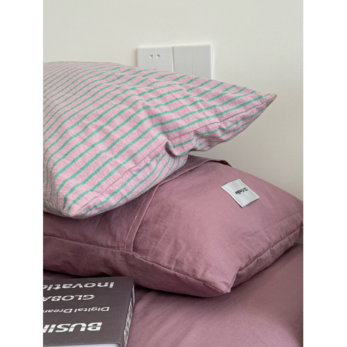 CARILLO HOME印花條紋全棉純棉床上四件套混搭風床品床單被套床包