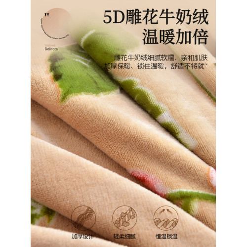 高級加厚牛奶絨四件套床裙款冬季保暖珊瑚絨毛絨床單法蘭加絨被套