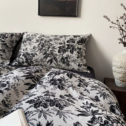 ins復古侘寂風床上用品四件套簡約床單被套單人宿捨三件套水洗棉