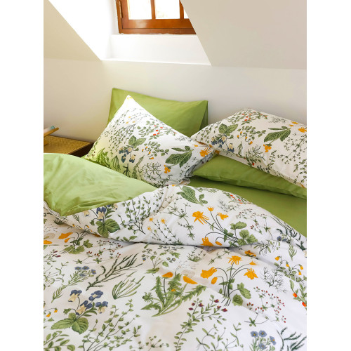 小清新文藝風床單四件套純棉斜紋花卉被套學生宿捨床上三件套1.8m