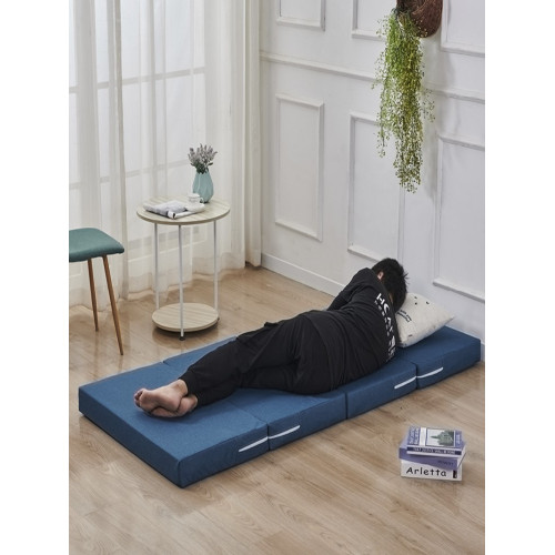 加厚午睡地墊四折曡海綿床墊學生可拆洗辦公室睡榻榻米打地鋪神器