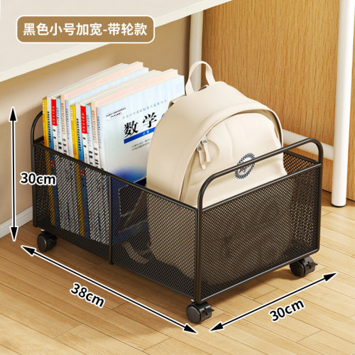 桌下書架落地桌面置物架書包收納櫃移動辦公室兒童帶輪小推車 桌下書架落地桌面置物架書包收納櫃移動辦公室兒童帶輪小推車