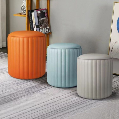 簡約輕奢梳妝凳皮凳子圓凳軟坐家用臥室化妝凳客廳沙發腳踏換鞋凳 簡約輕奢梳妝凳皮凳子圓凳軟坐家用臥室化妝凳客廳沙發腳踏換鞋凳