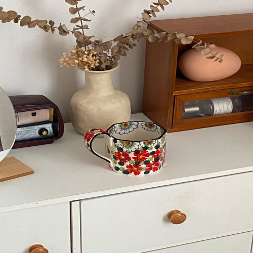 波蘭復古手繪紅漿果馬克杯感生日禮物伴手禮杯子陶瓷咖啡杯 波蘭復古手繪紅漿果馬克杯感生日禮物伴手禮杯子陶瓷咖啡杯