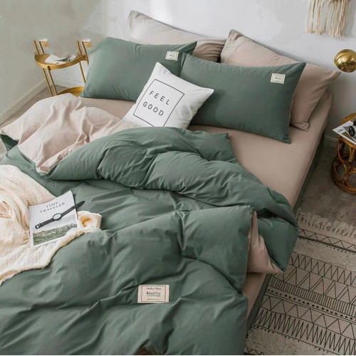 簡約版北歐風四件套水洗棉被套網紅款床單學生宿捨三件套床上用品