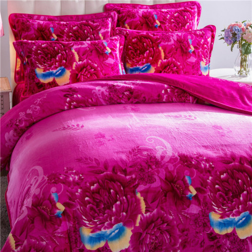 8.5斤加厚保暖金貂絨四件套冬季貂狐絨加絨法蘭絨珊瑚絨四件套