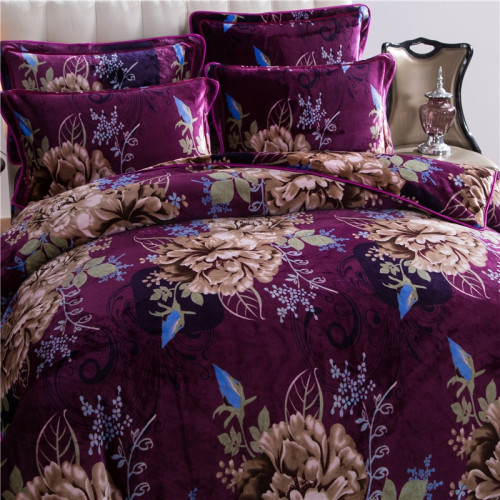 8.5斤加厚保暖金貂絨四件套冬季貂狐絨加絨法蘭絨珊瑚絨四件套