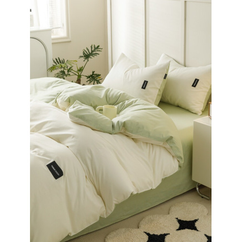 簡約160支純棉四件套全棉被套100長絨棉床單輕奢被罩學生三件套4