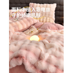 高級兔絨四件套牛奶絨床上加厚雙面珊瑚絨秋冬季床單被套2025新款