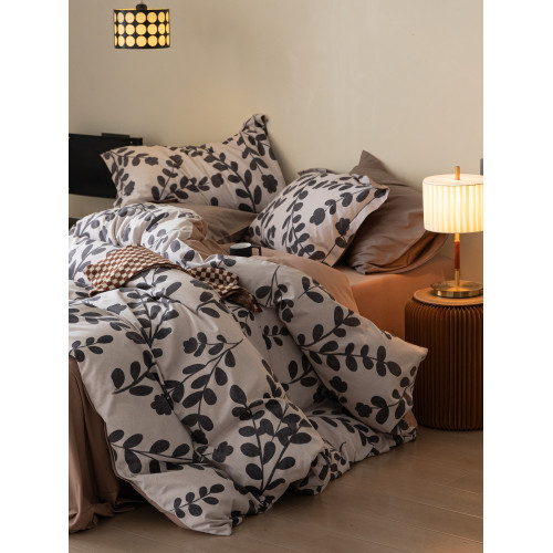 2026新款秋冬季全棉磨毛床上四件套1.8m加厚保暖純棉床單被套床品