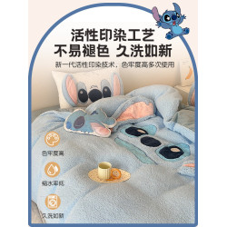 加厚羊羔絨床上四件套牛奶絨床單珊瑚法蘭絨被套卡通三件套