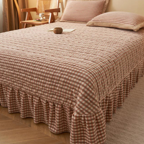 加絨雙面牛奶絨無印風四件套夾棉床蓋冬季保暖法蘭絨床上用品被套