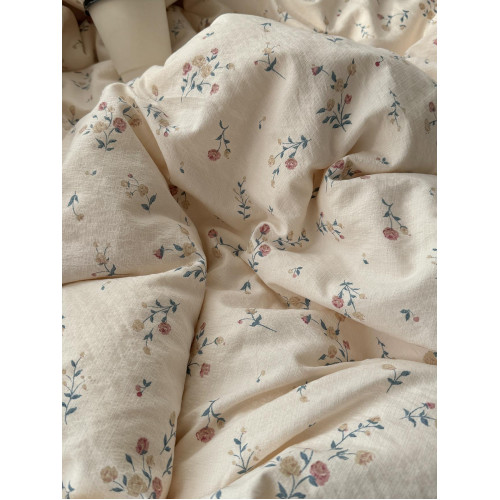 韓系少女ins小碎花水洗棉四件套軟糯親膚被套床單學生宿捨三件套