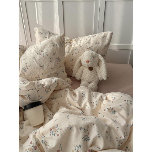 韓系少女ins小碎花水洗棉四件套軟糯親膚被套床單學生宿捨三件套