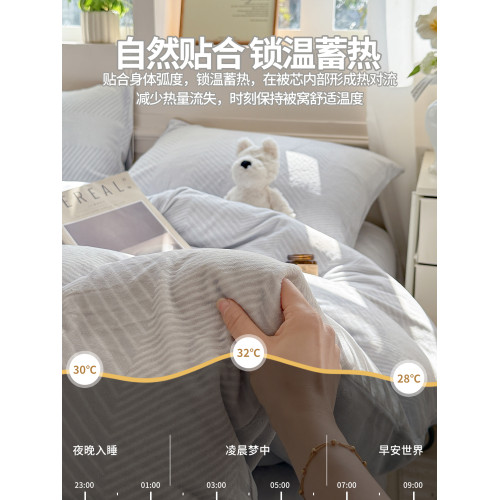 簡約牛奶絨床上四件套冬季珊瑚法蘭絨被套床單2026新款加絨三件套