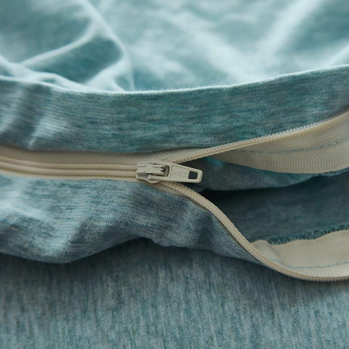 天竺棉四件套全棉床包素色針織棉裸睡純色學生被套床單純棉三件套