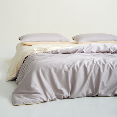 A類純棉60支長絨棉貢緞四件套新款全棉被套床單床包宿捨純色床品